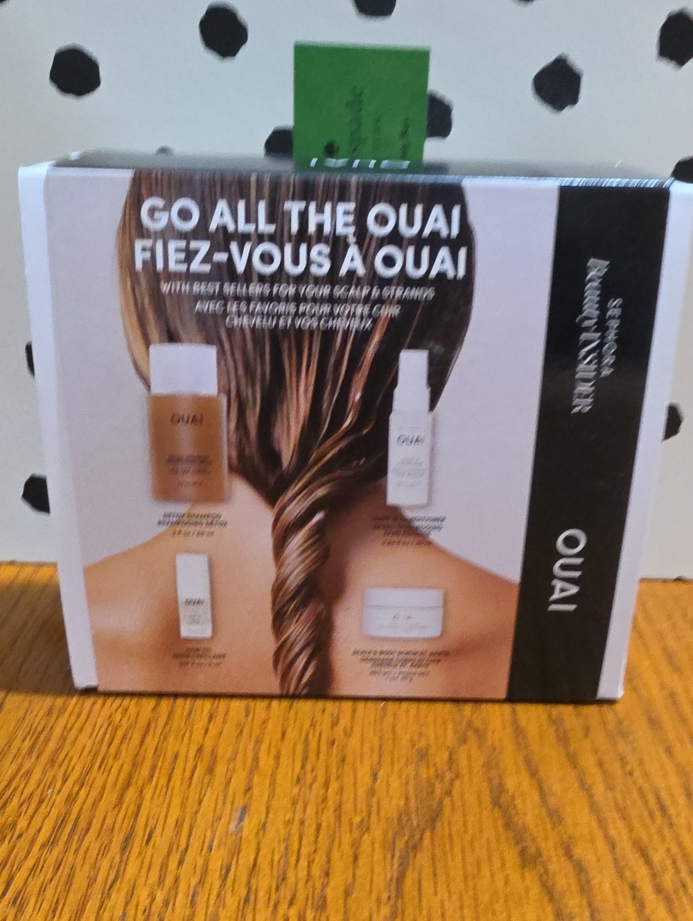 OUAI Hair Treatment Set with Black and White Packaging